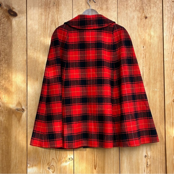 Pendleton Vintage Wool Plaid Cape One Size - Picture 7 of 7